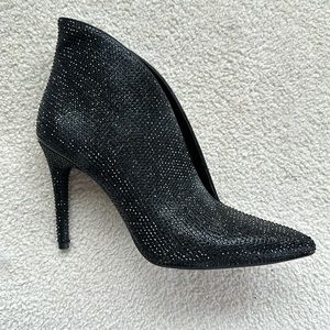 Jessica Simpson Lasnia Pointy-Toe Booties - black rhinestone